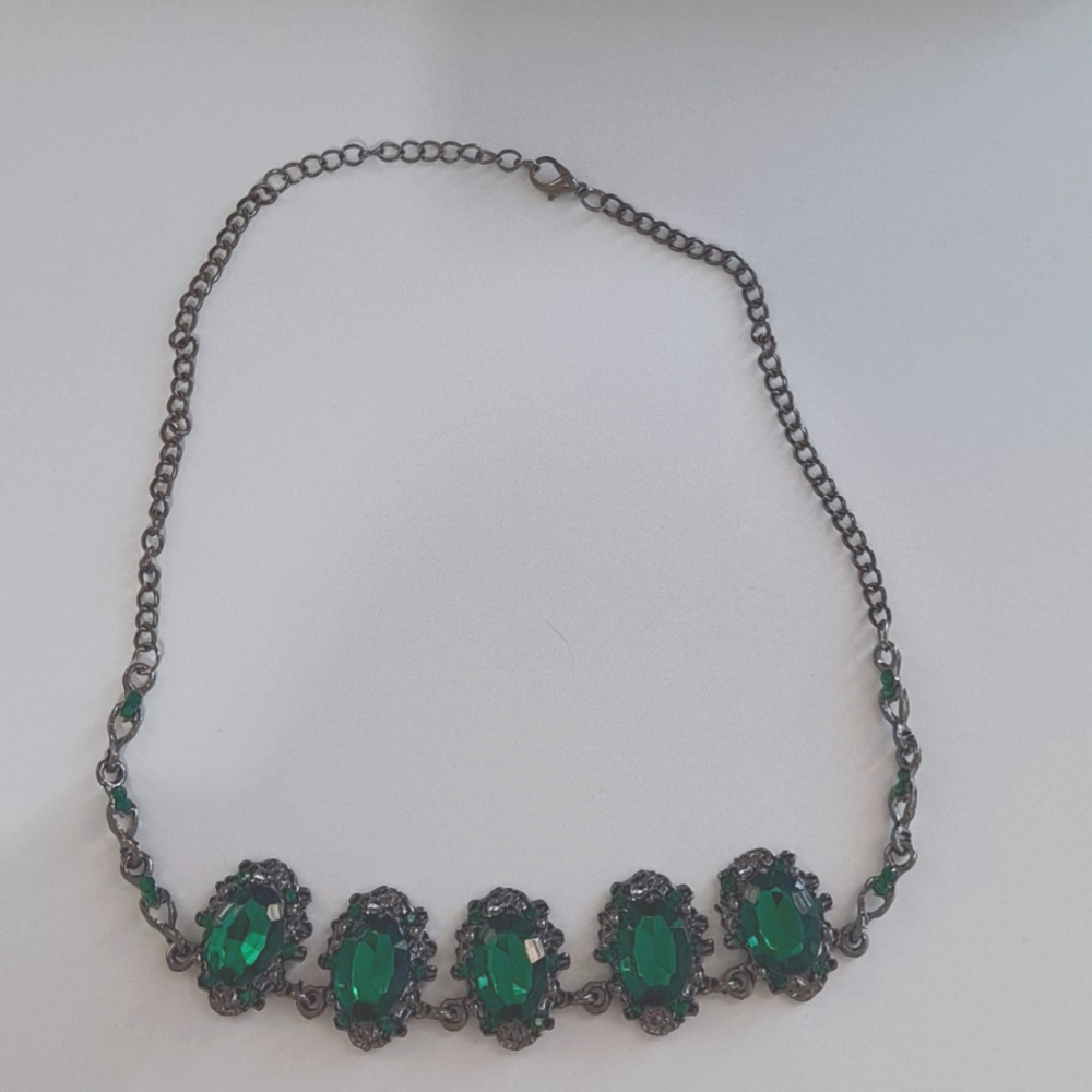 Emerald Green statement necklace